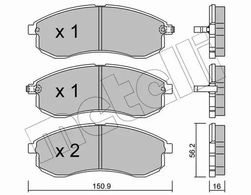 METELLI KLOCKI HAMULCOWE 22-0482-0 