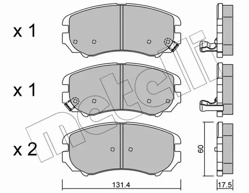 METELLI KLOCKI HAMULCOWE 22-0503-0 