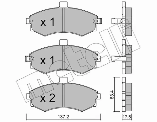 METELLI KLOCKI HAMULCOWE 22-0504-0 