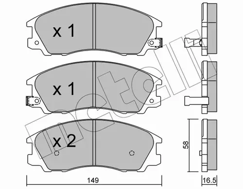 METELLI KLOCKI HAMULCOWE 22-0506-0 