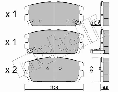 METELLI KLOCKI HAMULCOWE 22-0507-0 