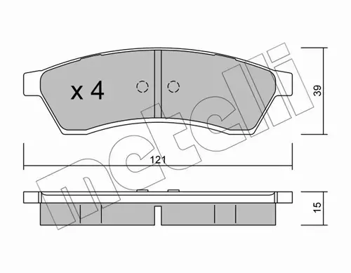 METELLI KLOCKI HAMULCOWE 22-0510-0 