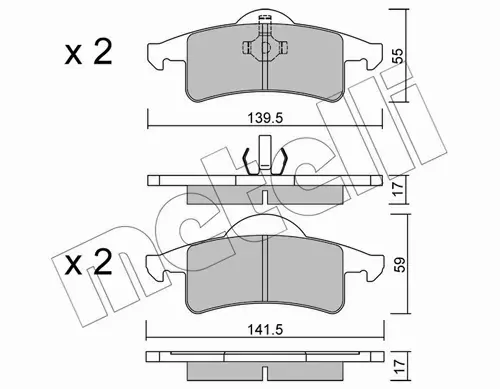 METELLI KLOCKI HAMULCOWE 22-0526-0 