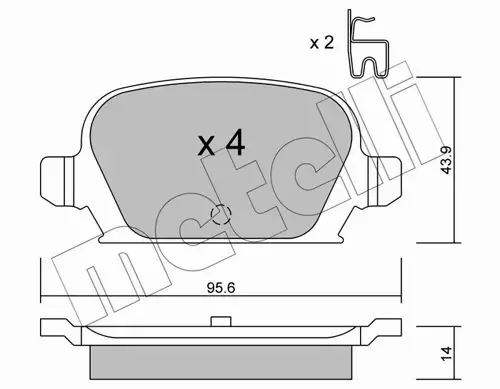 METELLI KLOCKI HAMULCOWE 22-0541-0 