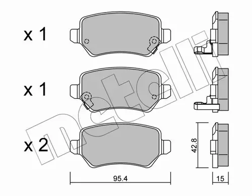 METELLI KLOCKI HAMULCOWE 22-0542-0 