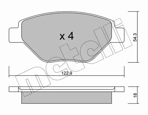 METELLI KLOCKI HAMULCOWE 22-0543-0 