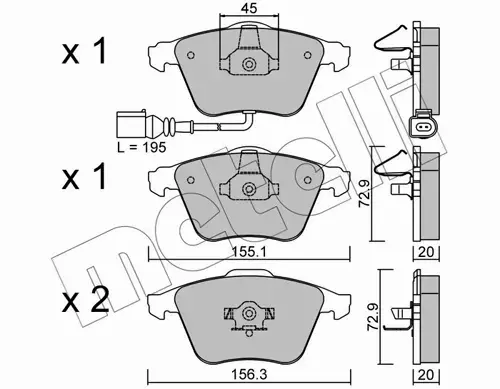 METELLI KLOCKI HAMULCOWE 22-0549-2 