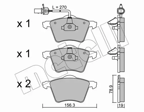 METELLI KLOCKI HAMULCOWE 22-0550-0 