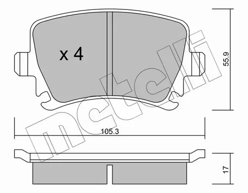 METELLI TARCZE+KLOCKI TYŁ AUDI A6 C6 302MM 