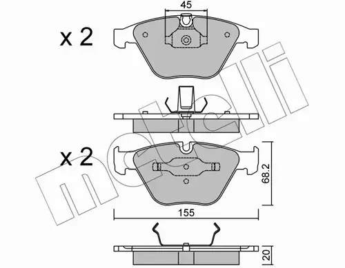 METELLI KLOCKI HAMULCOWE 22-0558-4 