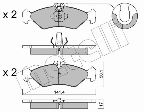 METELLI KLOCKI HAMULCOWE 22-0571-0 