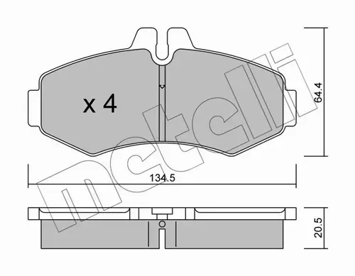 METELLI KLOCKI HAMULCOWE 22-0573-0 