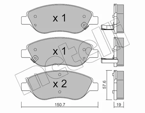 METELLI KLOCKI HAMULCOWE 22-0577-2 