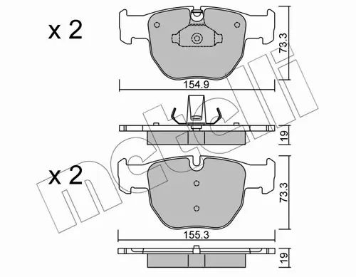 METELLI KLOCKI HAMULCOWE 22-0598-0 