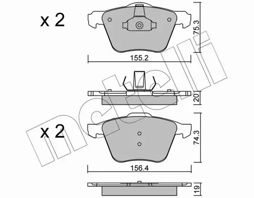 METELLI KLOCKI HAMULCOWE 22-0599-1 