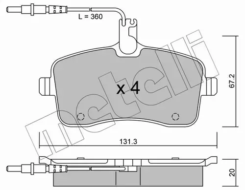 METELLI KLOCKI HAMULCOWE 22-0600-0 