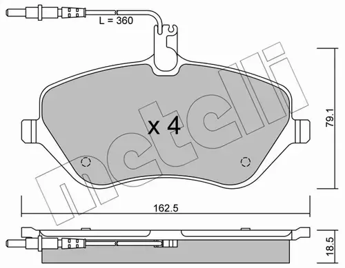 METELLI KLOCKI HAMULCOWE 22-0601-0 