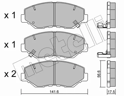 METELLI KLOCKI HAMULCOWE 22-0606-0 