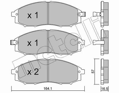 METELLI KLOCKI HAMULCOWE 22-0611-0 