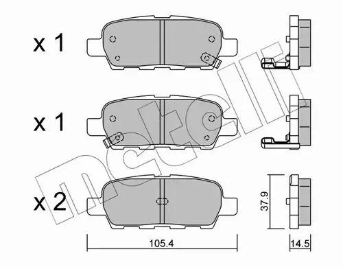 METELLI KLOCKI HAMULCOWE 22-0612-0 