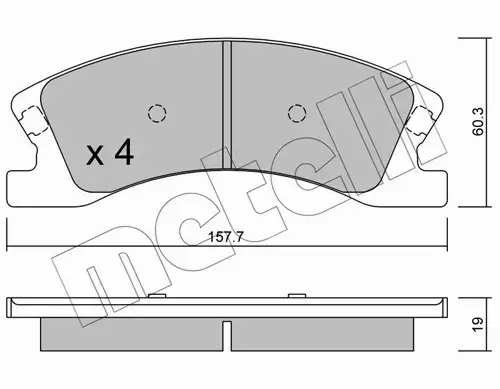 METELLI KLOCKI HAMULCOWE 22-0626-0 