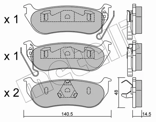 METELLI KLOCKI HAMULCOWE 22-0627-0 