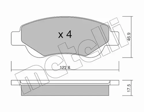 METELLI TARCZE+KLOCKI P TOYOTA AYGO I II 247MM 