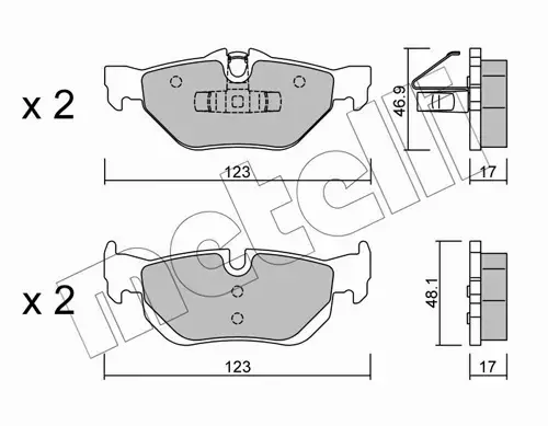 METELLI KLOCKI HAMULCOWE 22-0642-0 