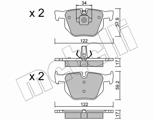 METELLI KLOCKI HAMULCOWE 22-0644-4 