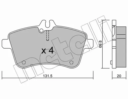 METELLI KLOCKI HAMULCOWE 22-0647-0 