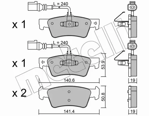 METELLI KLOCKI HAMULCOWE 22-0661-0 