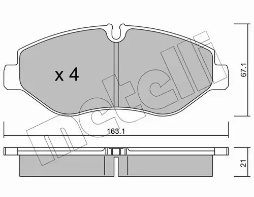 METELLI KLOCKI HAMULCOWE 22-0671-1 