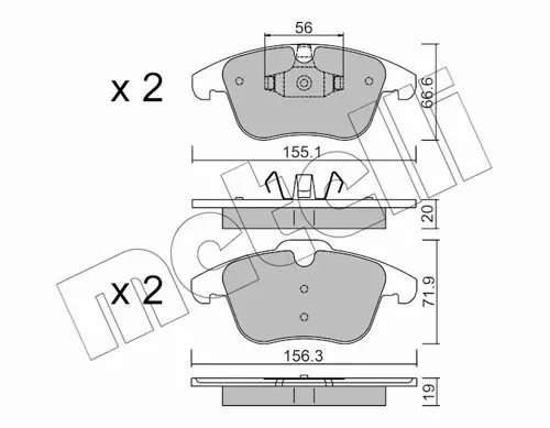 METELLI KLOCKI HAMULCOWE 22-0675-0 