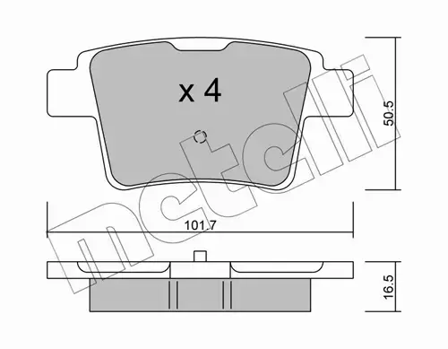 METELLI KLOCKI HAMULCOWE TYŁ 22-0677-0 