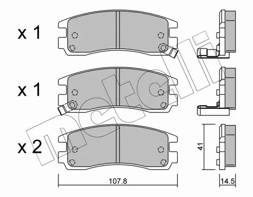 METELLI KLOCKI HAMULCOWE 22-0697-0 