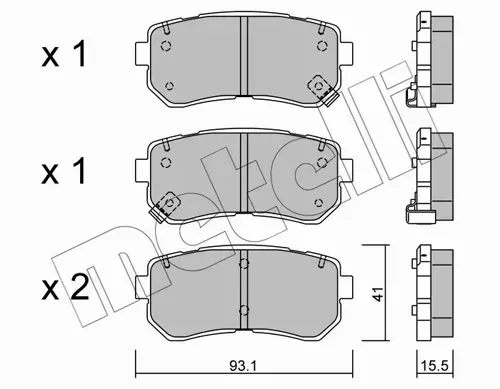 METELLI KLOCKI HAMULCOWE 22-0725-0 