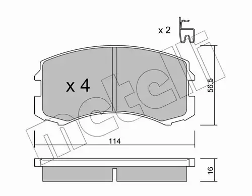 METELLI KLOCKI HAMULCOWE 22-0736-0 