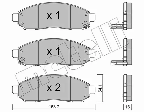 METELLI KLOCKI HAMULCOWE 22-0743-1 