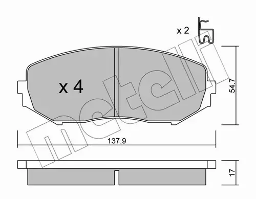 METELLI KLOCKI HAMULCOWE 22-0766-0 