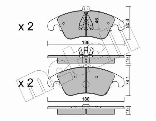 METELLI KLOCKI HAMULCOWE 22-0775-2 