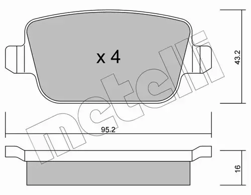 METELLI TARCZE+KLOCKI TYŁ FORD MONDEO IV KUGA 302MM 