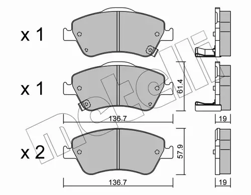 METELLI KLOCKI HAMULCOWE 22-0794-0 