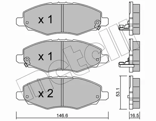 METELLI KLOCKI HAMULCOWE 22-0798-0 