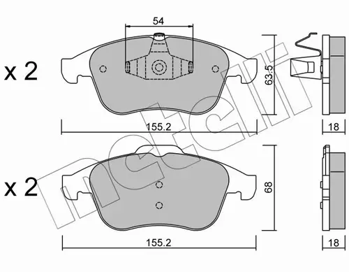 METELLI TARCZE+KLOCKI P RENAULT SCENIC III 296MM 