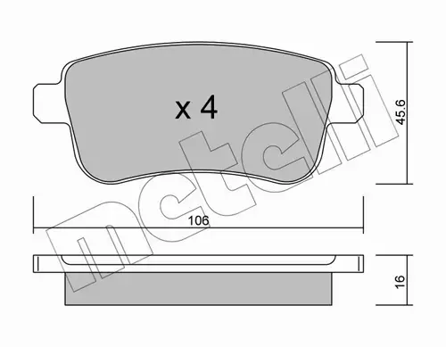 METELLI TARCZE+KLOCKI TYŁ RENAULT SCENIC III 