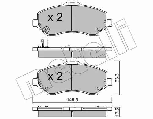 METELLI KLOCKI HAMULCOWE 22-0862-0 