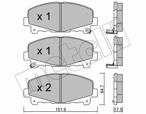 METELLI KLOCKI HAMULCOWE 22-0867-0 