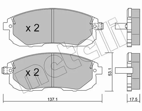 METELLI KLOCKI HAMULCOWE 22-0876-1 