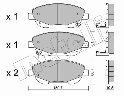 METELLI KLOCKI HAMULCOWE 22-0879-0 