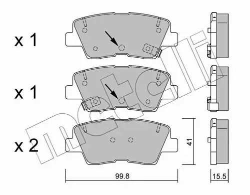 METELLI KLOCKI HAMULCOWE 22-0886-1 